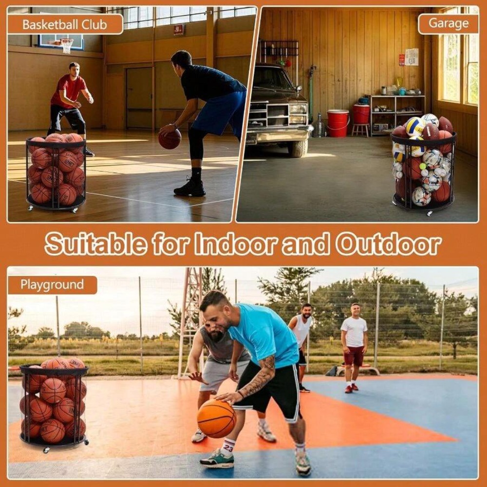 Heavy Duty Ball Storage Bin Ca - Sports Equipment Volleyball ulasan dan harga