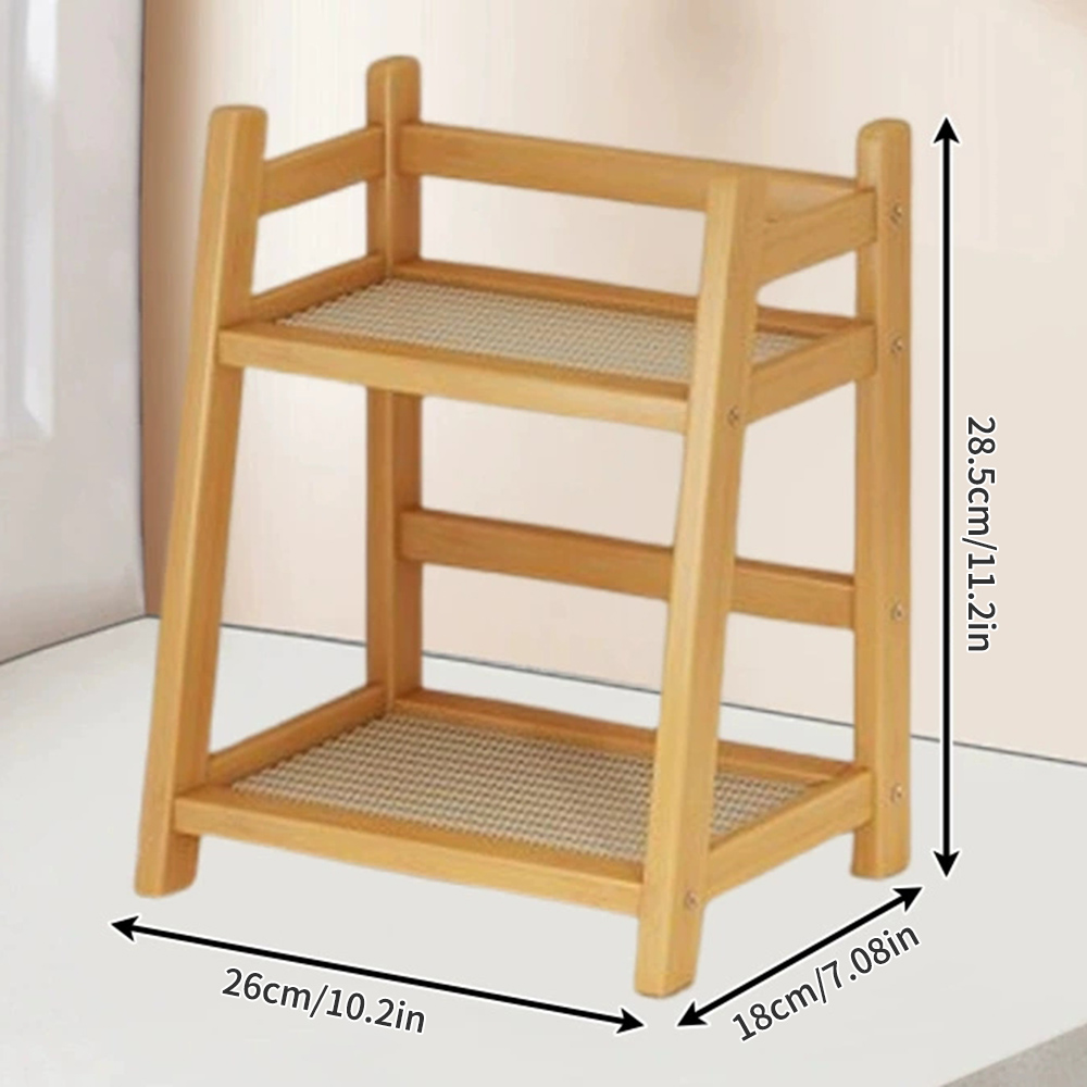 2 Layer Spice Caddy Shelf Bamb - Sports Equipment Storage Rack ulasan dan harga