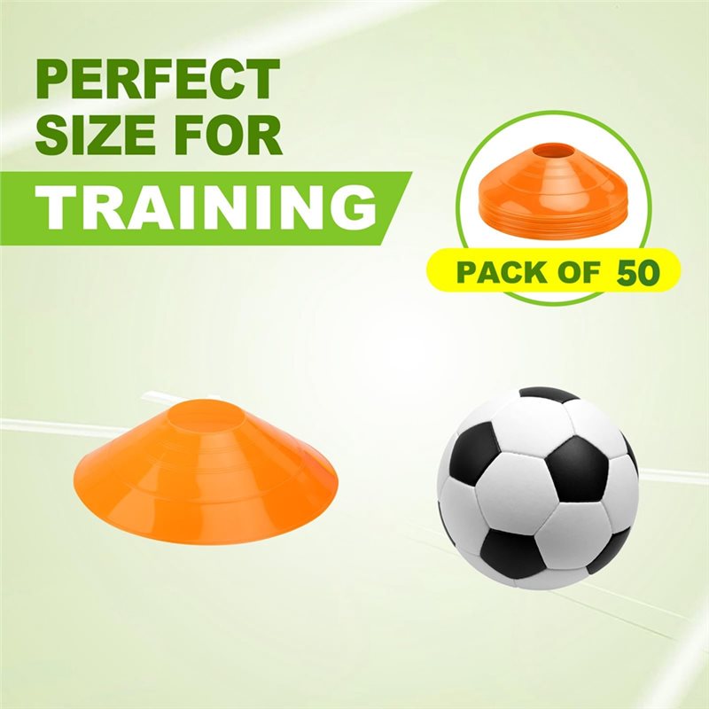 HOTB72A Soccer Cones Set Of 50 - Football Training Cone ulasan dan harga