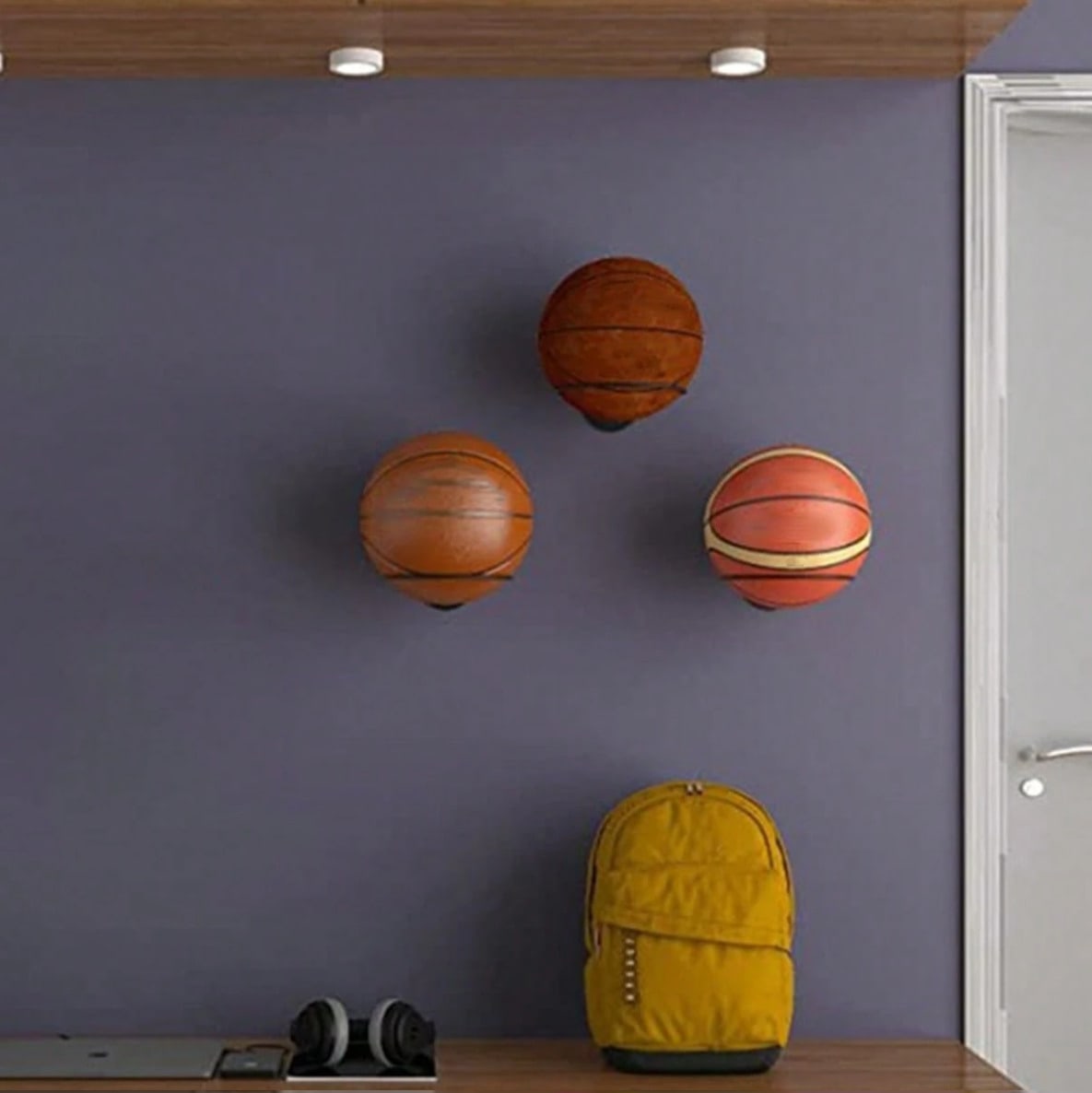 Space Saving Wall Mounted Bask - Sports Equipment Storage Rack ulasan dan harga