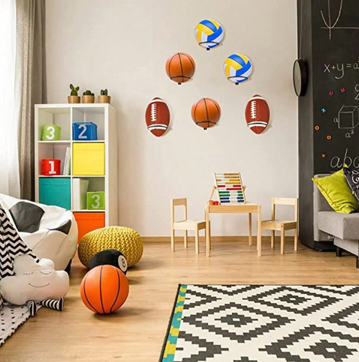 Space Saving Wall Mounted Bask - Sports Equipment Storage Rack ulasan dan harga