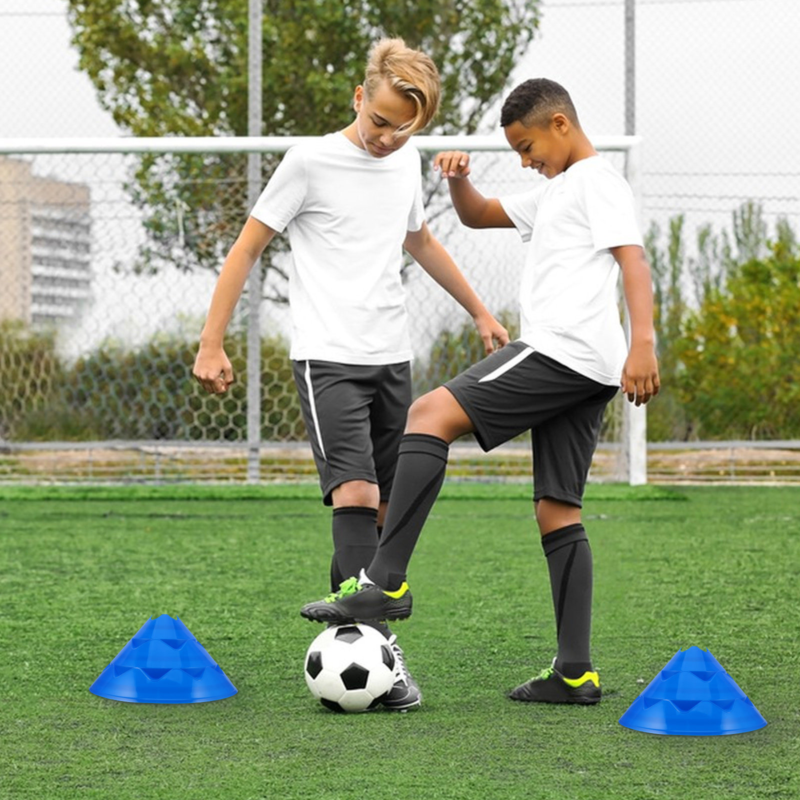 6Pcs Soccer Training Cones Agi - Football Training Cone ulasan dan harga