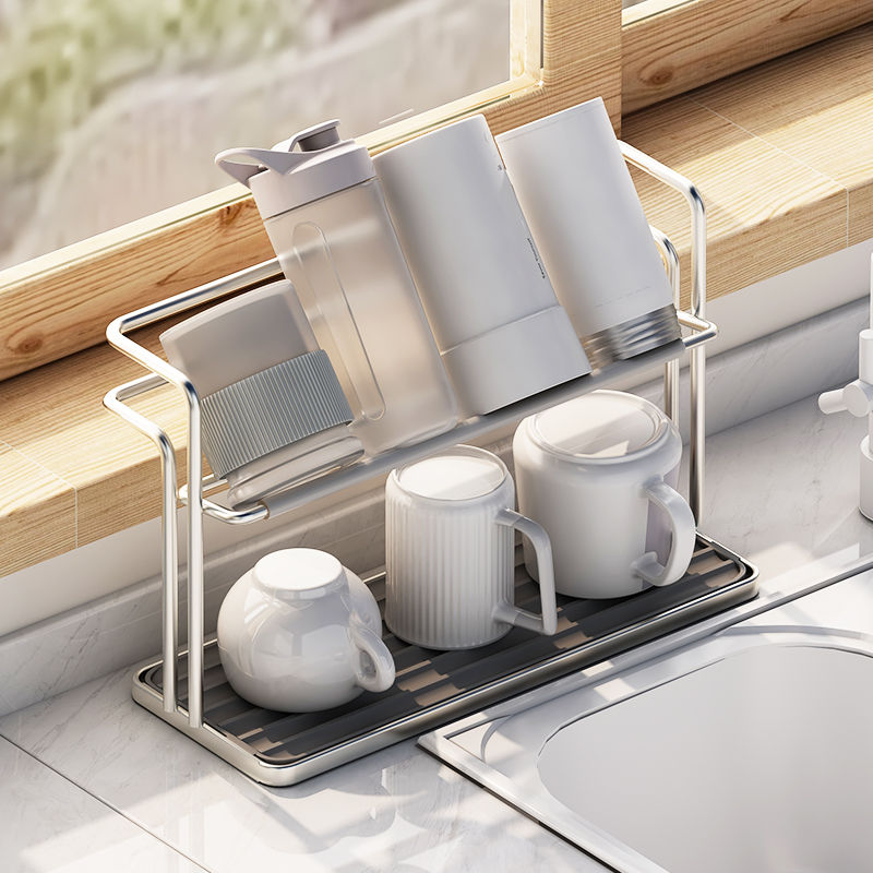 Kitchen Stainless Steel Double - Sports Equipment Storage Rack ulasan dan harga